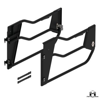 Aluminum Open Frame Tube Doors, Front, Pair, JL/JT METALCLOAK