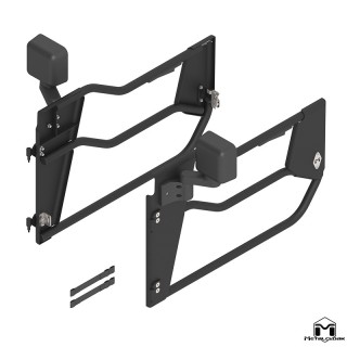 Aluminum Open Frame Tube Doors, Front, Pair, JL/JT METALCLOAK - view 2