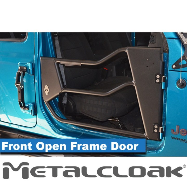 Aluminum Open Frame Tube Doors, Front, Pair, JL/JT METALCLOAK - view 3