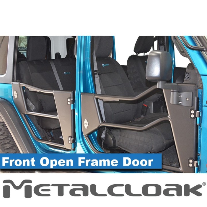 Aluminum Open Frame Tube Doors, Front, Pair, JL/JT METALCLOAK - view 6