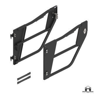 Aluminum Open Frame Tube Doors, Rear, Pair, JL/JT METALCLOAK