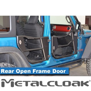 Aluminum Open Frame Tube Doors, Rear, Pair, JL/JT METALCLOAK - view 2