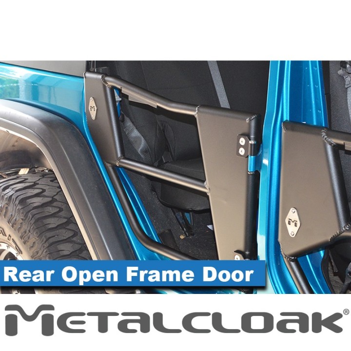 Aluminum Open Frame Tube Doors, Rear, Pair, JL/JT METALCLOAK - view 4