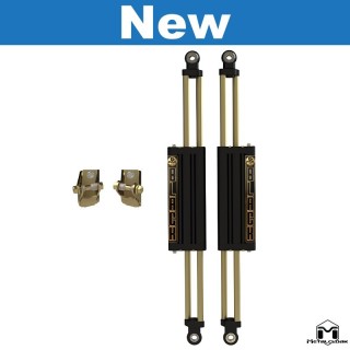 Rear 6Pak BLACK Shocks, Pair, JL Wrangler METALCLOAK