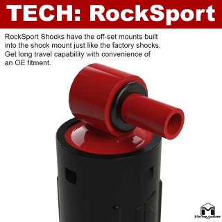 RockSport RED Long Travel Shocks, Pair, JL/JT METALCLOAK - view 2