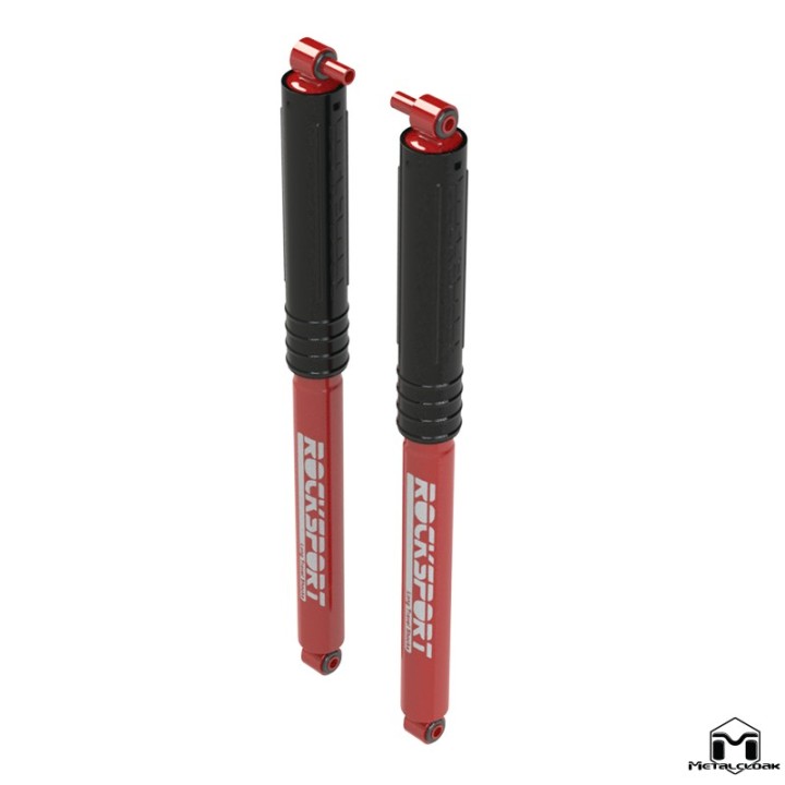 RockSport RED Long(er) Travel Rear Shocks, Pair, JL Wrangler METALCLOAK
