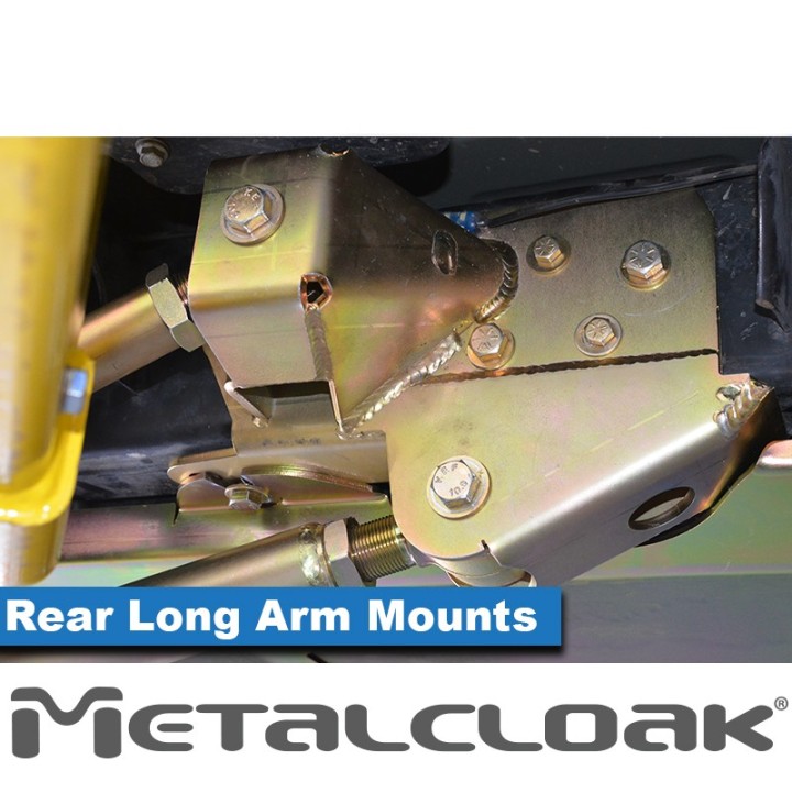 Rear Long Arm Frame-Side Bolt-On Mounting Brackets, Pair, JL Wrangler METALCLOAK - view 2