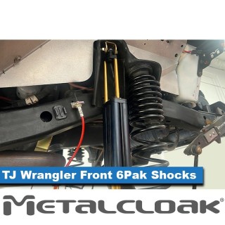 6Pak BLACK Front Shocks 6" - Jeep Wrangler TJ/LJ | MetalCloak