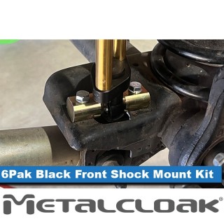 Upper Front 6Pak BLACK Shock Mount Kit - Jeep Wrangler TJ/LJ | MetalCloak