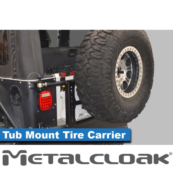 TJ/LJ/YJ/CJ7 Wrangler Tub Mount Tire Carrier - Jeep Wrangler TJ/LJ | MetalCloak