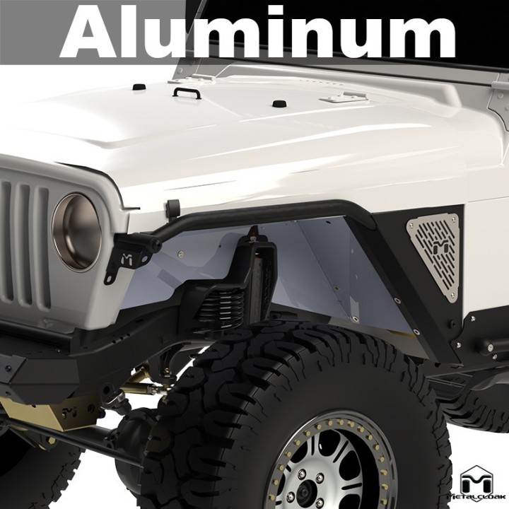 Overline Tube Fender, Pair, TJ/LJ, Aluminum, Black Powder Coat METALCLOAK - view 2