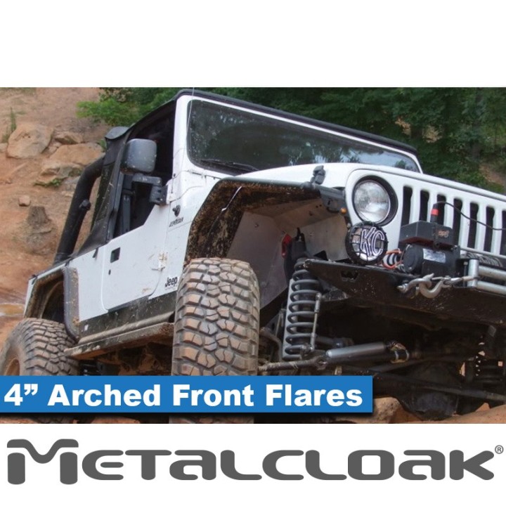 4" Arched Front Flare - Jeep Wrangler TJ/LJ | MetalCloak