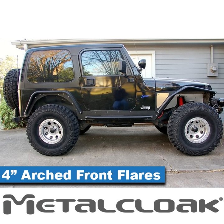 4" Arched Front Flare - Jeep Wrangler TJ/LJ | MetalCloak