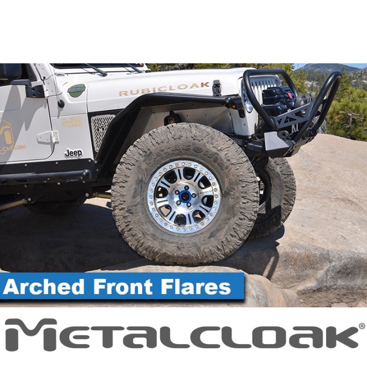 6" Arched Front Flare, Pair, TJ/LJ/YJ, Black Powder Coat METALCLOAK - view 2