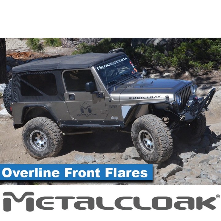 4" Overline Flat Flare, Pair, TJ-LJ-YJ, Black Powder Coat METALCLOAK - view 5