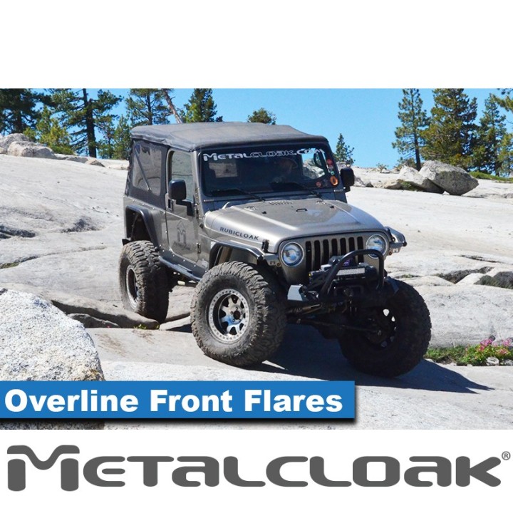 4" Overline Flat Flare, Pair, TJ-LJ-YJ, Black Powder Coat METALCLOAK - view 6