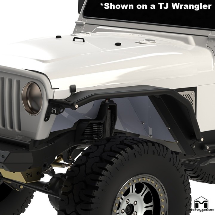8" Overline Front Flare, Pair, TJ/LJ/YJ, Black Powder Coat METALCLOAK - view 6