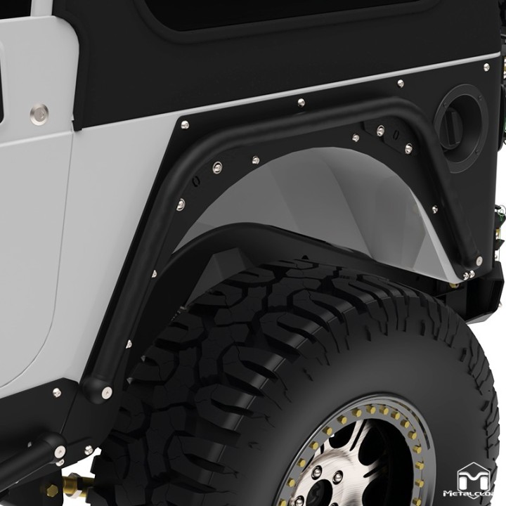 1 1/2" Rear Fender Rub Rail - Jeep Wrangler TJ/LJ | MetalCloak