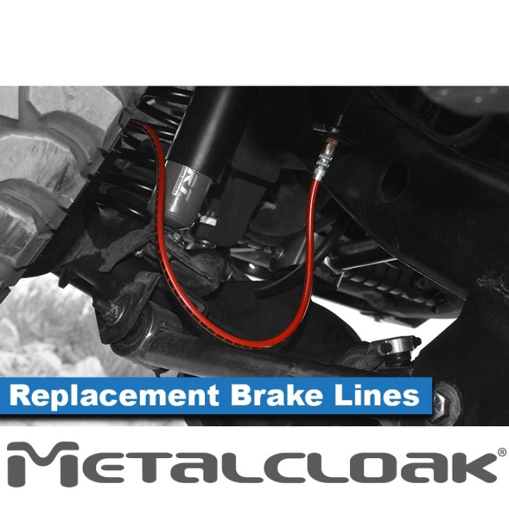 Rear Braided Brake Line 22" - Jeep Wrangler TJ/LJ | MetalCloak