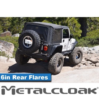 6" Rear Flare, Pair, TJ/LJ/YJ/CJ5-8, Black Powder Coat METALCLOAK - view 2