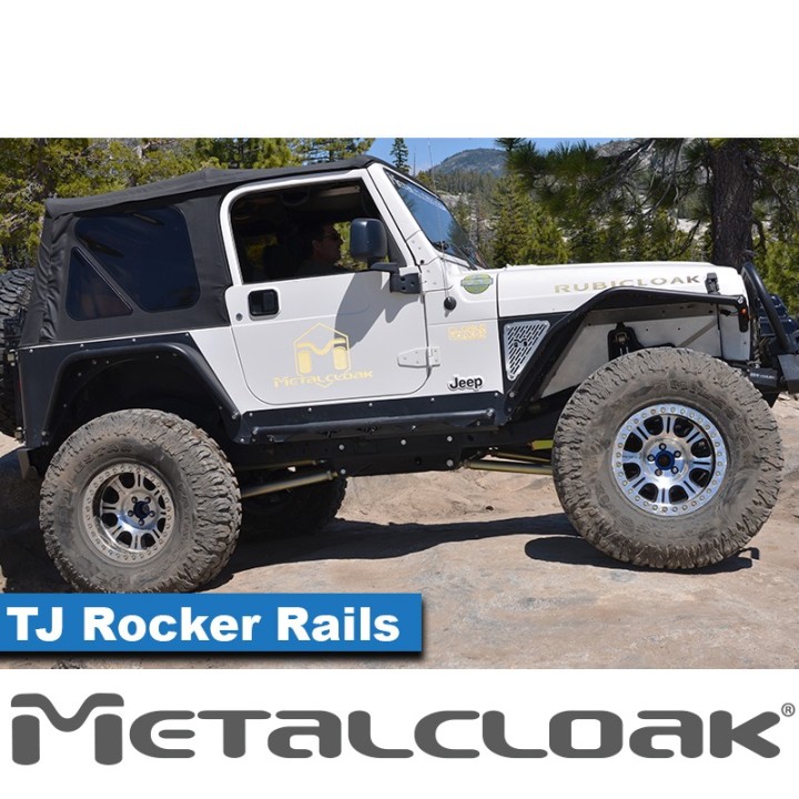 Rocker Rail, Pair, TJ, Black Powder Coat METALCLOAK - view 4