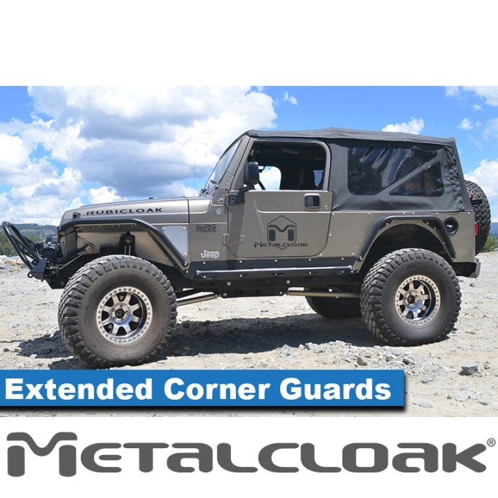 LJ Wrangler Aluminum Extended Corner Guards, Pair METALCLOAK - view 4