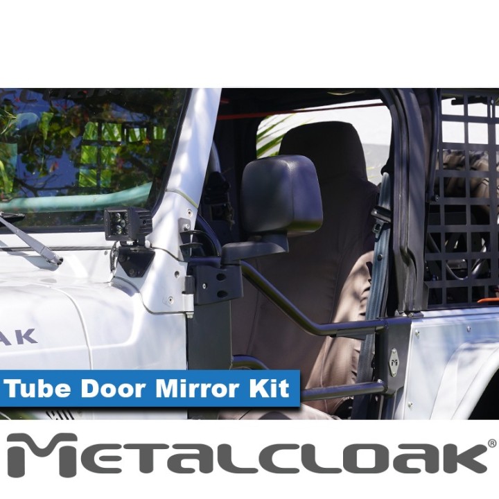 MetalCloak Open Frame Tube Door Mirror Kit, TJ/LJ Wrangler - view 3