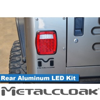 Billet Aluminum LED Replacement Lo-Profile Taillights, Jeep CJ/YJ/TJ/LJ METALCLOAK - view 2