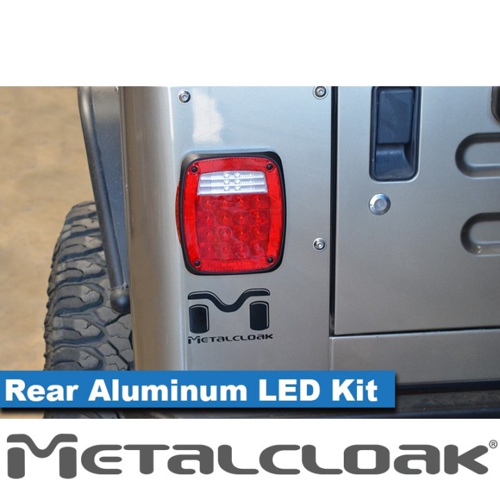 Billet Aluminum LED Replacement Lo-Profile Taillights, Jeep CJ/YJ/TJ/LJ METALCLOAK - view 2