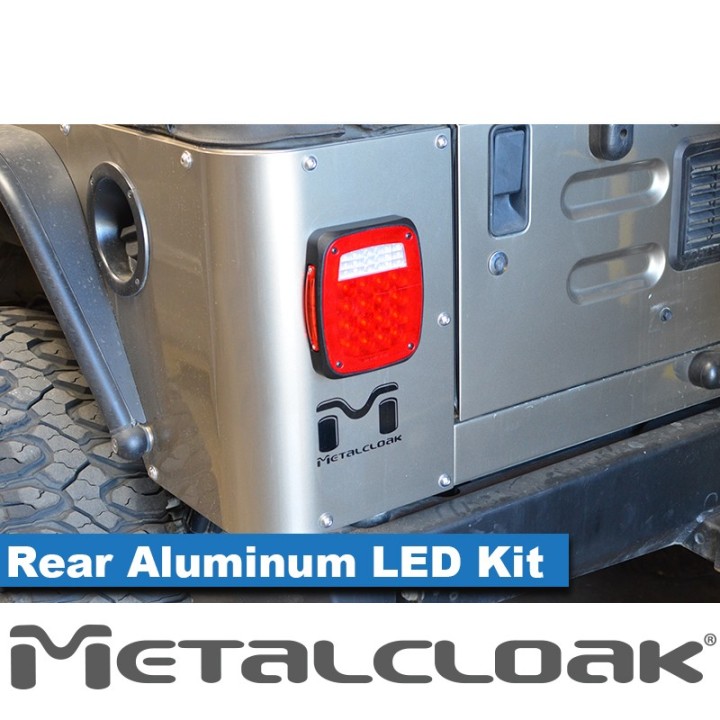 Billet Aluminum LED Replacement Lo-Profile Taillights, Jeep CJ/YJ/TJ/LJ METALCLOAK - view 4