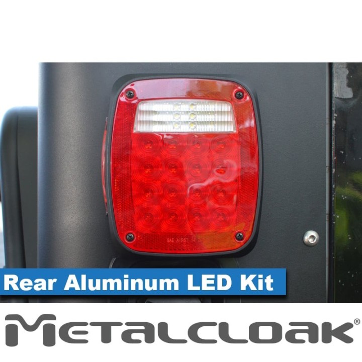 Billet Aluminum LED Replacement Lo-Profile Taillights, Jeep CJ/YJ/TJ/LJ METALCLOAK - view 5