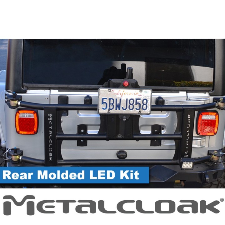 Molded LED Replacement Lo-Profile Taillights, Jeep CJ/YJ/TJ/LJ METALCLOAK - view 4