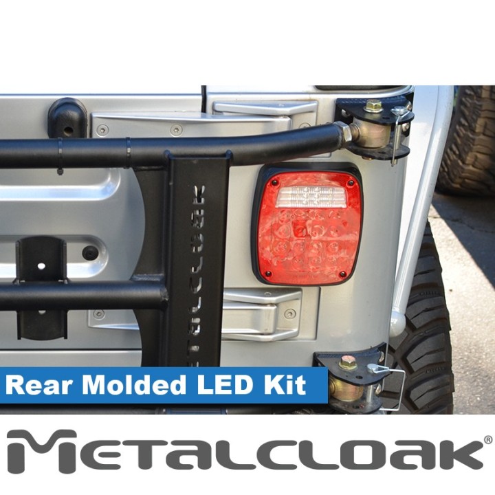 Molded LED Replacement Lo-Profile Taillights, Jeep CJ/YJ/TJ/LJ METALCLOAK - view 5