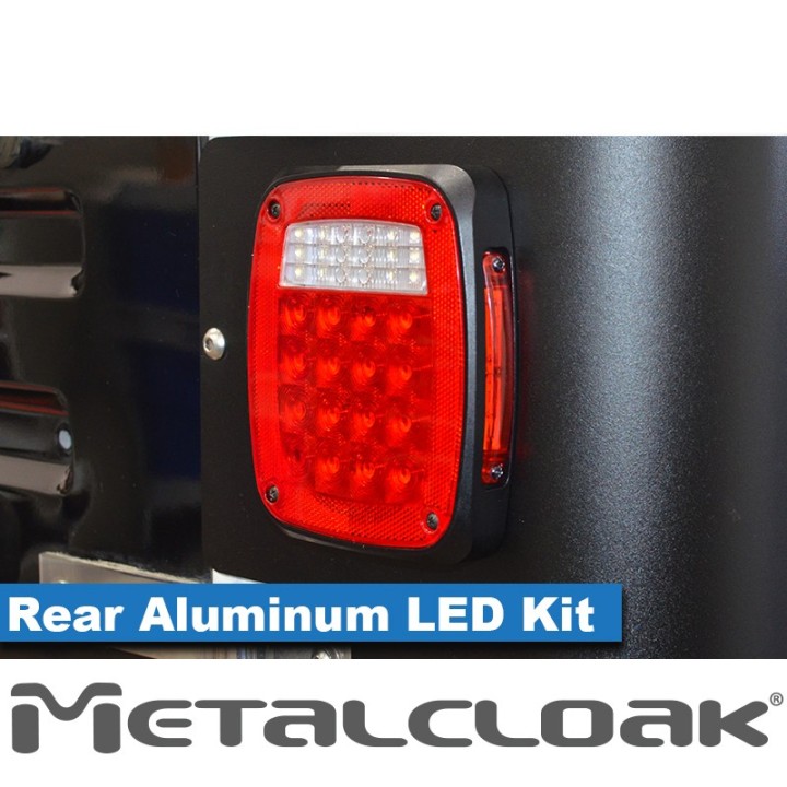 Billet Aluminum LED Replacement Lo-Profile Taillights, Jeep CJ/YJ/TJ/LJ METALCLOAK - view 6