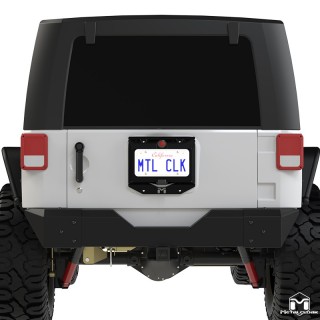Wspornik przeniesienia tablicy rejestracyjnej, TJ/LJ Wrangler, czarna powloka proszkowa METALCLOAK - ujęcie 2
