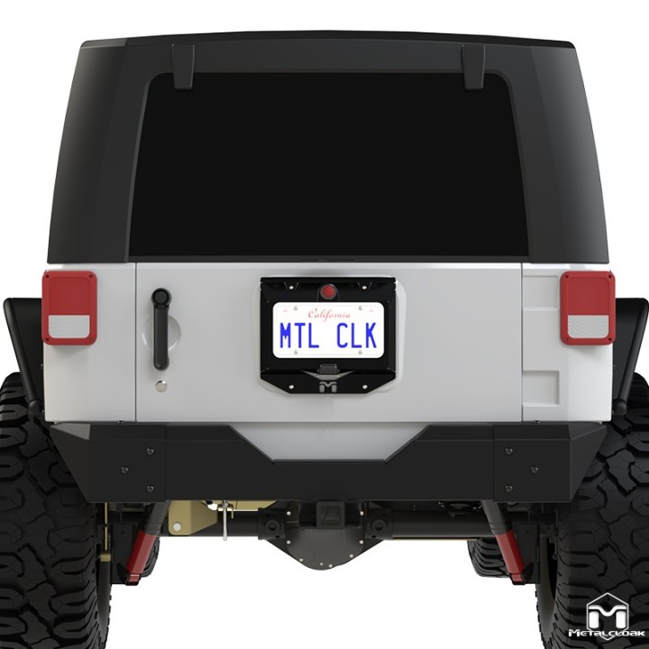 Jeep TJ/LJ Wrangler License Plate Relocation Bracket, Black Powder Coat METALCLOAK - view 2