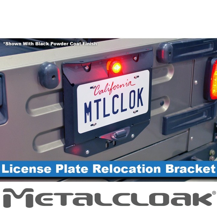 Jeep TJ/LJ Wrangler License Plate Relocation Bracket, Black Powder Coat METALCLOAK - view 3