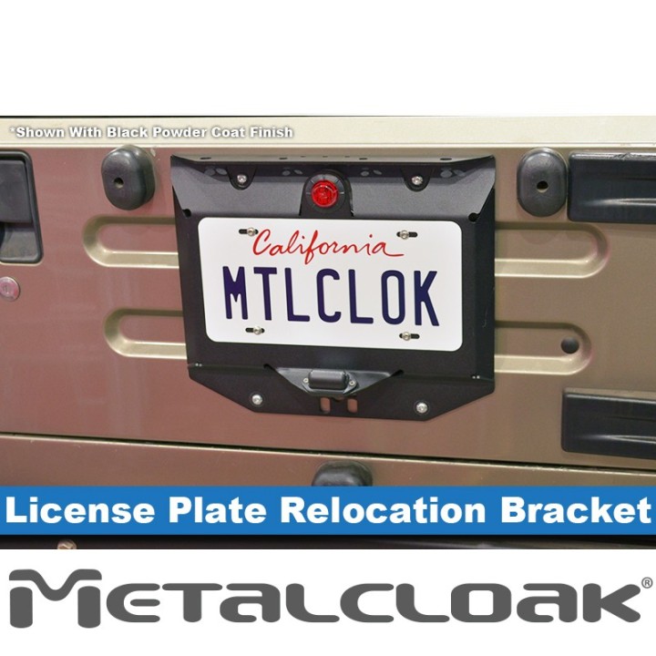 Jeep TJ/LJ Wrangler License Plate Relocation Bracket, Black Powder Coat METALCLOAK - view 4