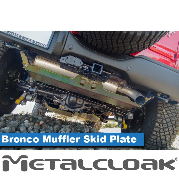 UnderCloak Muffler Skid Plate - Ford Bronco 6G | MetalCloak