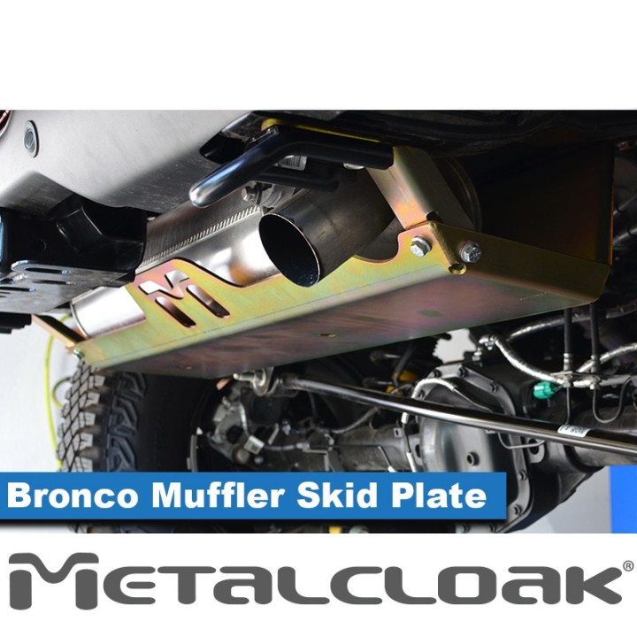 UnderCloak Muffler Skid Plate - Ford Bronco 6G | MetalCloak