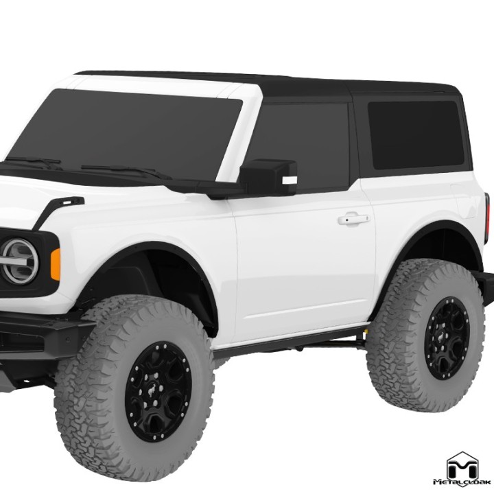 Zestaw Fender Delete, przod i tyl, 4-drzwiowy, czarna powloka proszkowa, Ford Bronco 6G METALCLOAK - ujęcie 4