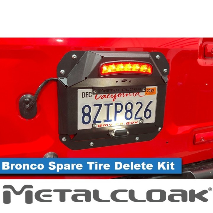 Spare Tire Delete & License Plate Relocation Kit - Ford Bronco 6G | MetalCloak