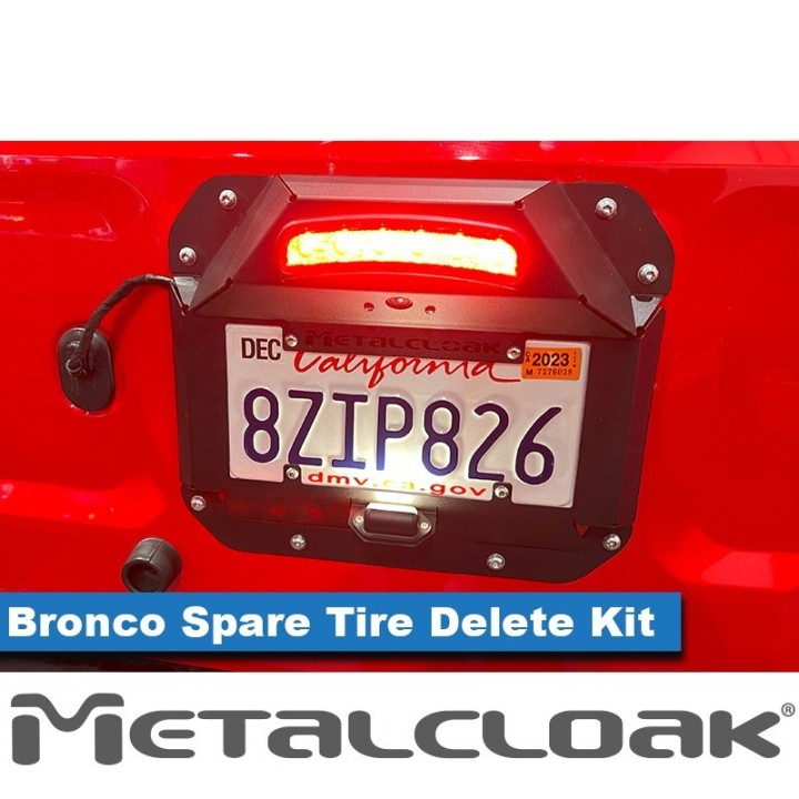 Spare Tire Delete & License Plate Relocation Kit - Ford Bronco 6G | MetalCloak