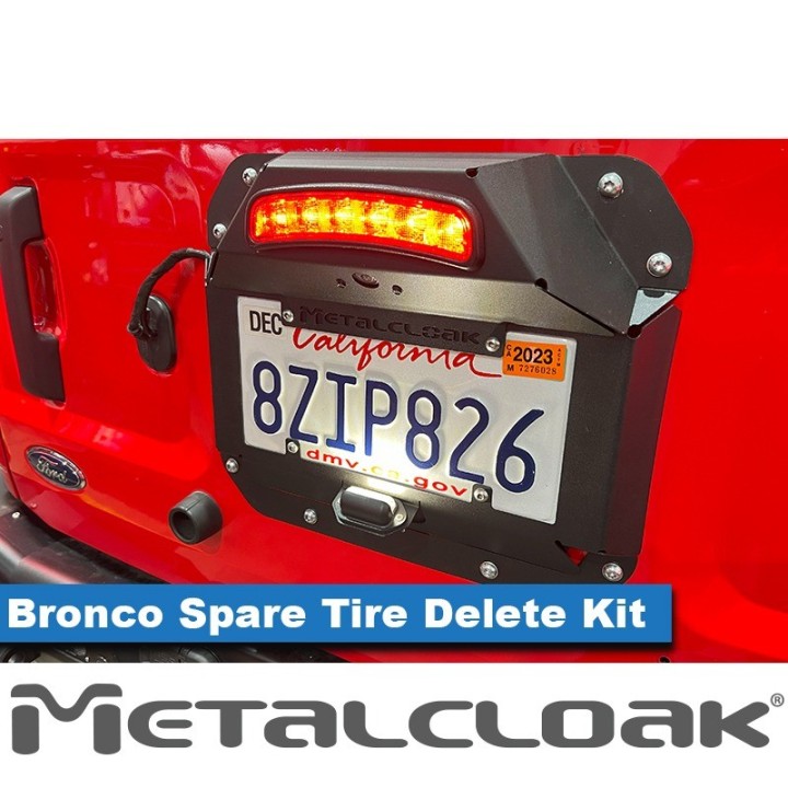 Spare Tire Delete & License Plate Relocation Kit - Ford Bronco 6G | MetalCloak
