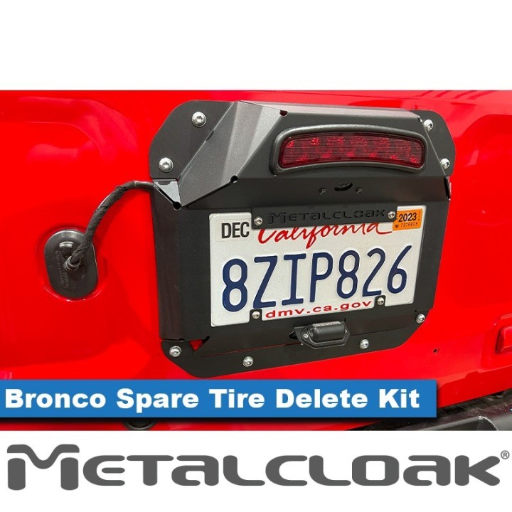 Spare Tire Delete & License Plate Relocation Kit - Ford Bronco 6G | MetalCloak