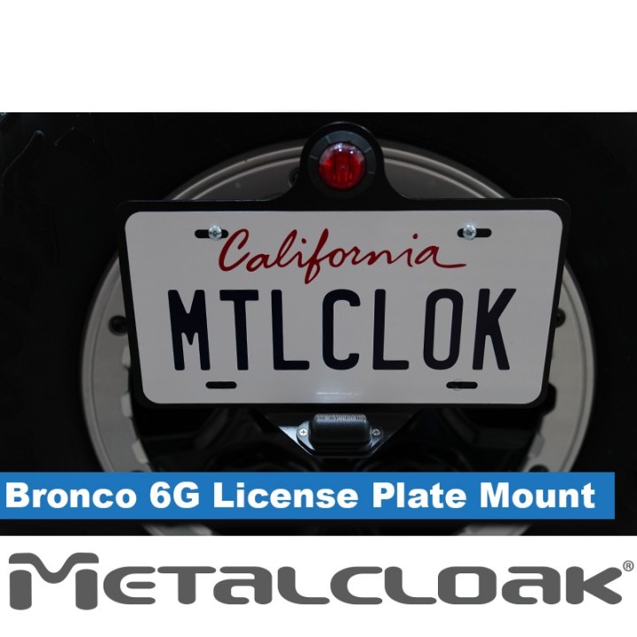 License Plate Mount & 3rd Brake Light Kit - Ford Bronco 6G | MetalCloak