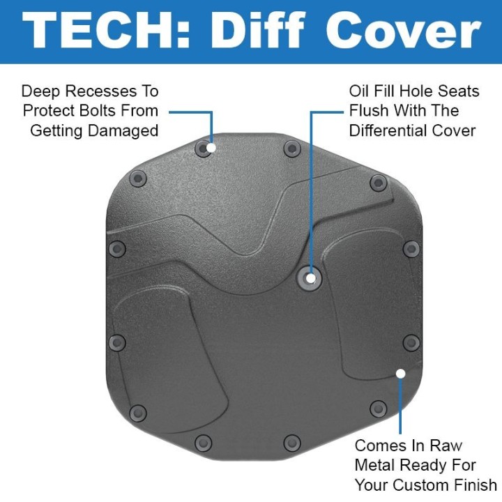 MetalCloak "M" Rear Differential Cover - Ford Bronco 6G | MetalCloak