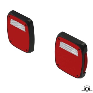 Molded LED Replacement Lo-Profile Taillights - Jeep Wrangler TJ/LJ | MetalCloak
