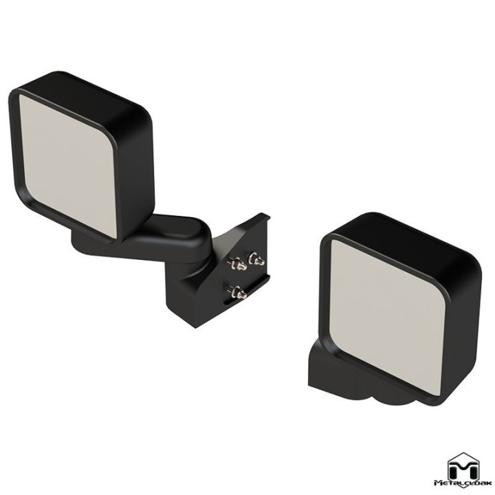 MetalCloak Open Frame Tube Door Mirror Kit, TJ/LJ Wrangler