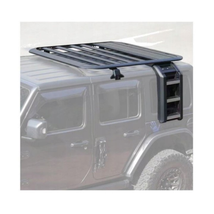 Aluminum Platform Roof Rack with Telescoping Ladder, Wrangler JL 2D Nomadtech